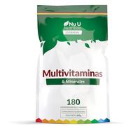 Multivitamínicos para Hombres y Mujeres - 180 Comprimidos - Suministro para 6 Meses - 25 Multivitaminas y Minerales Incluyen Hierro, Zinc y Vitamina D - Una al Día - Nu U Nutrition