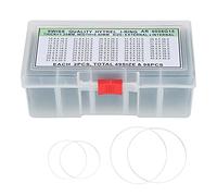 Multizenic AR - 6008G15 Juntas tóricas de repuesto para juntas traseras de relojes, 98 piezas, juntas de plástico para relojes de varios tamaños para resistencia al agua, incluye caja de