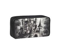 Muluhuo Horrible Fairy Tale Castle01 - Estuche organizador de papelería de gran capacidad para oficina, viajes, uso diario