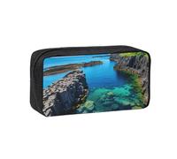 Muluhuo Jeju Island Korea - Estuche organizador de papelería de gran capacidad para oficina, viajes, uso diario