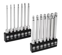 MulWark Juego de brocas Torx de seguridad S2 de acero de 14 piezas (juego de brocas Torx de 14 piezas)