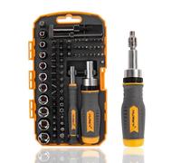 MULWARK Juego de puntas de destornillador y llaves de vaso de 77 piezas, juego de destornilladores de trinquete con funda, kit de herramientas multiusos para bricolaje y uso profesional, regalo para