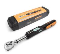 MULWARK Juego electrónico de llaves dinamométricas digitales de 3/8 pulgadas, con zumbador y LED, 2-45 pies-libras (3-60 Nm), llaves dinamométricas ajustables de alta precisión para bicicleta