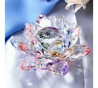 Mum Birthday Gifts Crystal Lotus Flower Crafts Glass Paperweight Ornaments Figurines Home Wedding Party Decor Gifts Souvenir