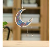 Mum Birthday Gifts Wooden Moon Pendant Wall Decor Simple Rustic Hanging Ornament Home Decoration Bedroom Living Room