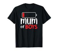 Mum of Boys Batería Baja Divertido Camiseta