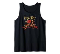 Mum Of Girls Funny Family Favourites Best Retro Mother's Day Camiseta sin Mangas