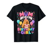 Mum of The Birthday Girl Cute Capybara Family Party Camiseta