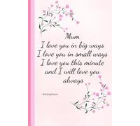 Mum Plain Notebook - A Mother’s Day Gift from the Heart: Lined Journal with Poem Cover