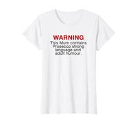 Mum Warning Prosecco Strong Language Adult Humour Mothers Camiseta