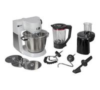 Bosch - Robot de Cocina, Serie 6, 1600W, Amasado Planetario 3D, Set de Pastelería, Triturador, Batidora de vaso ThermoSafe, Blanco, MUMS6EW22