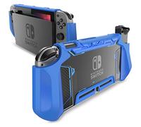 mumba Funda para Nintendo Switch, Carcasa rígida híbrida de TPU con Mango para Nintendo Switch, Color Azul
