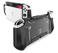 Mumba Funda para Nintendo Switch OLED 2021 Delgada Funda de Agarre Resistente Ccase para Nintendo Switch OLED -Negro