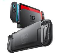 Mumba Funda Transparente para Switch 2 2025 Protectora Case con Diseño de Liberación Rápida para Joy-con y Agarre de TPU Compatible con la Nueva Switch 2 de 8 Pulgadas (FrostBlack)