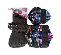 MUMBABY 16 piezas serie completa juego de prueba 1pc Mini bolsa húmeda +2@7inch +2@8inch+6@10inch+2@12inch+2@14inch +1@16inch carbón bambmama paño/cojines menstru/cojines sanitarios reutiliz.