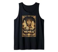 Mumbai Art Deco Skyline India Travel Hombres Mujeres Camiseta sin Mangas