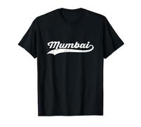 Mumbai India Vintage Cursiva Nombre de la Ciudad Modo de Vacaciones Camiseta