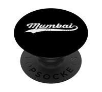 Mumbai India Vintage Cursiva Nombre de la Ciudad Modo de Vacaciones PopSockets PopGrip Adhesivo