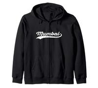 Mumbai India Vintage Cursiva Nombre de la Ciudad Modo de Vacaciones Sudadera con Capucha