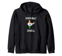 Mumbai India Vintage India Bandera Mapa Diseño Sudadera con Capucha