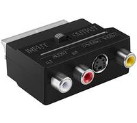Mumbi - Adaptador SCART/S-VHS/AV (Scart M/SVHS + 3 x RCA F) con conmutador Line en de out