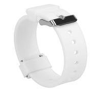 mumbi Correa de reloj de acero inoxidable, silicona o piel sintética, anchos, blanco, 22 mm, silicona