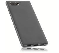 mumbi Funda Compatible con Blackberry KEY2 Caja del teléfono móvil, Negro Transparente