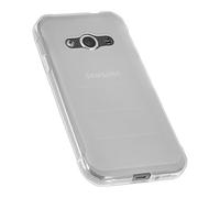 mumbi Funda Compatible con Samsung Galaxy Xcover 3 Caja del teléfono móvil, Blanco Transparente