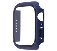 mumbi Funda Protectora con Cristal Templado Compatible con Apple Watch Series 7, 41 mm, Color Azul Oscuro