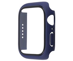 mumbi Funda Protectora con Cristal Templado Compatible con Apple Watch Series 7, 41 mm, Color Azul Oscuro