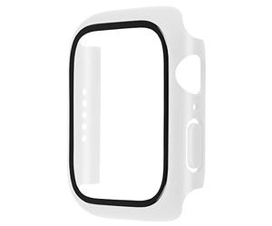 mumbi Funda Protectora de Cristal Templado Compatible con Apple Watch Series 8 7 45 mm, Transparente