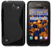 mumbi S-TPU Funda Compatible con Huawei Ascend Y550 Caja del teléfono móvil, Negro