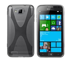 mumbi X-TPU Carcasa Funda Protectora compatible con Samsung ATIV 5, negro claro