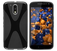 mumbi X-TPU Funda compatible con Motorola Moto G4/G4 Plus, negro