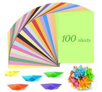 MumdoYAL 200 hojas papel origami，folios colores，origami para niños，Papel para plegar (70 g/m²) para proyectos de bricolaje y manualidades (200 hojas) (20 colores)