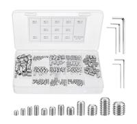 MumdoYAL 240 piezas M3/M4/M5/M6/M8 tornillos allen Cabeza Hexagonal de Acero Inoxidable,adecuados para manijas de puertas y grifos，con 5 llaves hexagonales