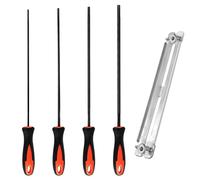 MumdoYAL 4 piezas afilador de cadenas de motosierra con asa, lima para afilar cadena motosierra 3,2mm, 4,0 mm, 4,8 mm, 5,5 mm, para aficionados al bricolaje y profesionales