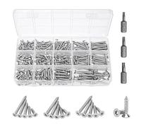 MumdoYAL 400 Piezas tornillos autotaladrantes de Cabeza Torx de Acero Inoxidable,tornillos roscachapas,M3/M3.5/M4,, con 3 bits