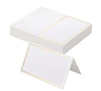 MumdoYAL 50 piezas tarjetas personalizadas，Tarjetas de Lugar，Tarjetas de Asiento，Tarjetas de Mesa Blanco，Para boda, comunión, cumpleaños, festival, fiesta, bautizo