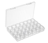 MumdoYAL caja organizadora tornillos，caja manualidades，diamond painting accesorios， 28 compartimentos, para piezas pequeñas, clavos, cuentas, joyas de diamantes de imitación