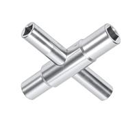 MumdoYAL Llave Cuadrada 4 en 1, Herramienta Universal para Radiadores, Armarios Eléctricos y Contadores de Gas, Acero 45# Galvanizado, Compacta y Duradera