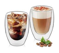 MumdoYAL Vasos de doble pared para Latte Macchiato, elegantes y prácticos (2 * 350ml)