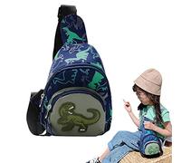 MUMIAO pecho para niños, bolsa cruzada para niños, dinosaurios dibujos animados, mochila viaje al aire libre, bolso dinosaurio para niños