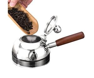 MUMIAO Tetera silbante | Hervidor de agua con fondo plano | Tetera para placa de cocina con mango resistente al calor pequeña tetera para té, café