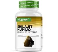 Mumijo Shilajit -180 cápsulas - Altamente dosificado con 1500 mg por porción diaria - Extracto 10:1 - Sin aditivos indeseables - Vegano