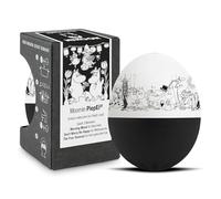 Mumin PiepEi Black & White - Temporizador de huevos cantante para cocinar - Huevos para 3 grados de dureza - Clásico de dibujos animados finlandeses - Huevo divertido - Música Eggtimer - Brainstream