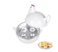 mumisuto Cocedor de Huevos para Microondas, Hervidor de Huevos para 4 Huevos, Cocedor Huevos Microondas para Cocedores de Huevos Duros y Blandos, Antiquemaduras, Cocina Rápida Sin Grasas