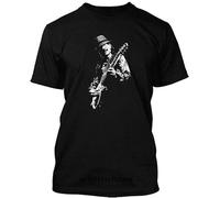 mumixxin Men T Shirt 100% Pre-Shrunk Cotton Customized Short Sleeves Carlos Santana Funny T-Shirt Novelty Tshirt-L Black