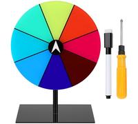 Mumjooyi Ruleta de la Suerte Ruleta Giratoria Rueda de la Fortuna para Girar 8 Ranuras Ruleta de Borrado en Seco para Ferias Carnaval Juegos de Giro Ganador