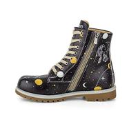 Mumka Shoes - Botas de Mujer - Astro Princesa - Talla 36 - Elaboradas en Piel Sintética e Interior de Algodón - Botas con Suela de Termoplástico - Cierre de Cordones y Cremallera